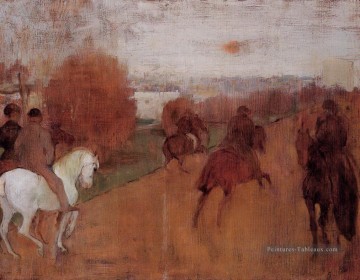 coureurs sur une route 1868 Edgar Degas Peinture à l'huile